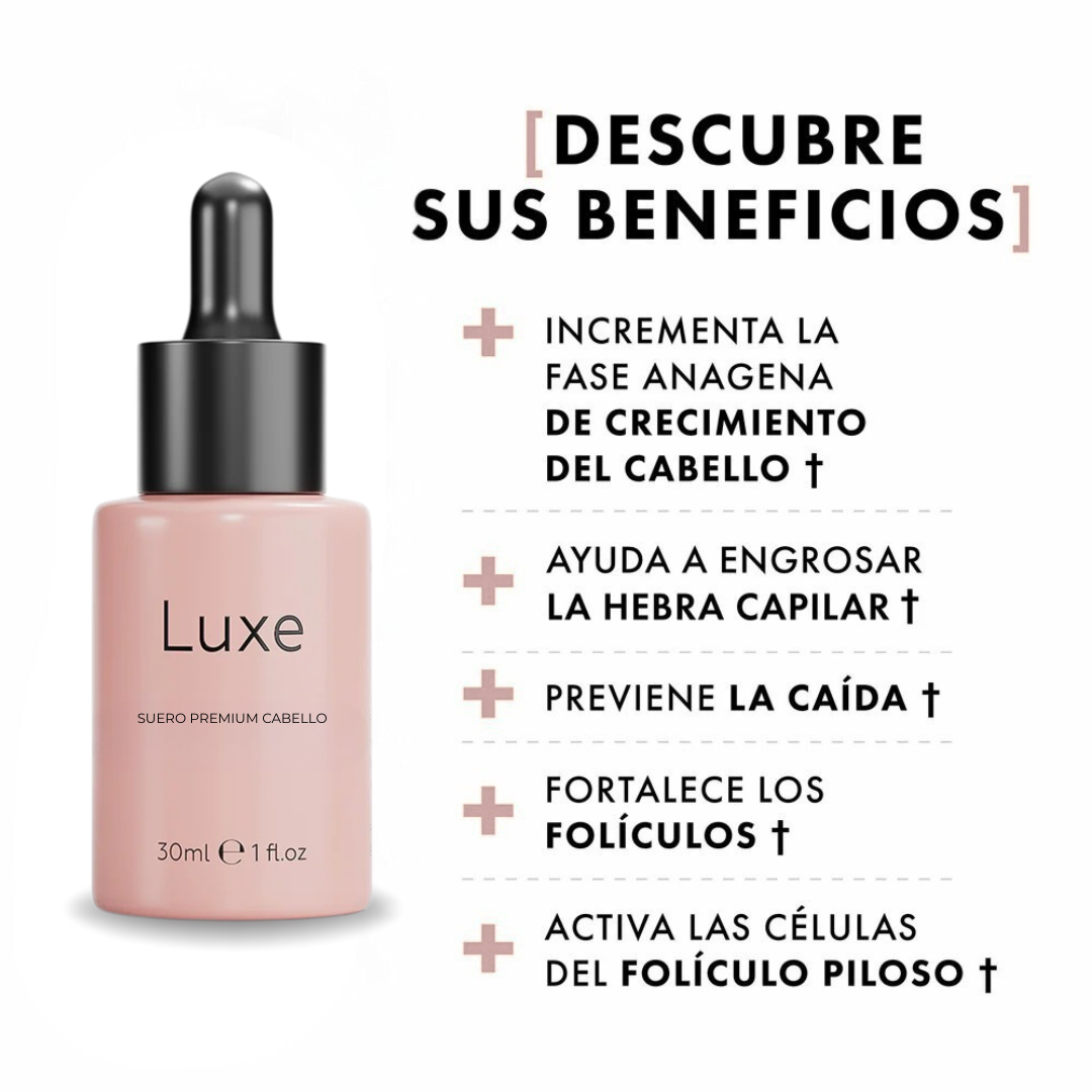 Suero de Crecimiento Capilar Luxe® Resultados en 14 días