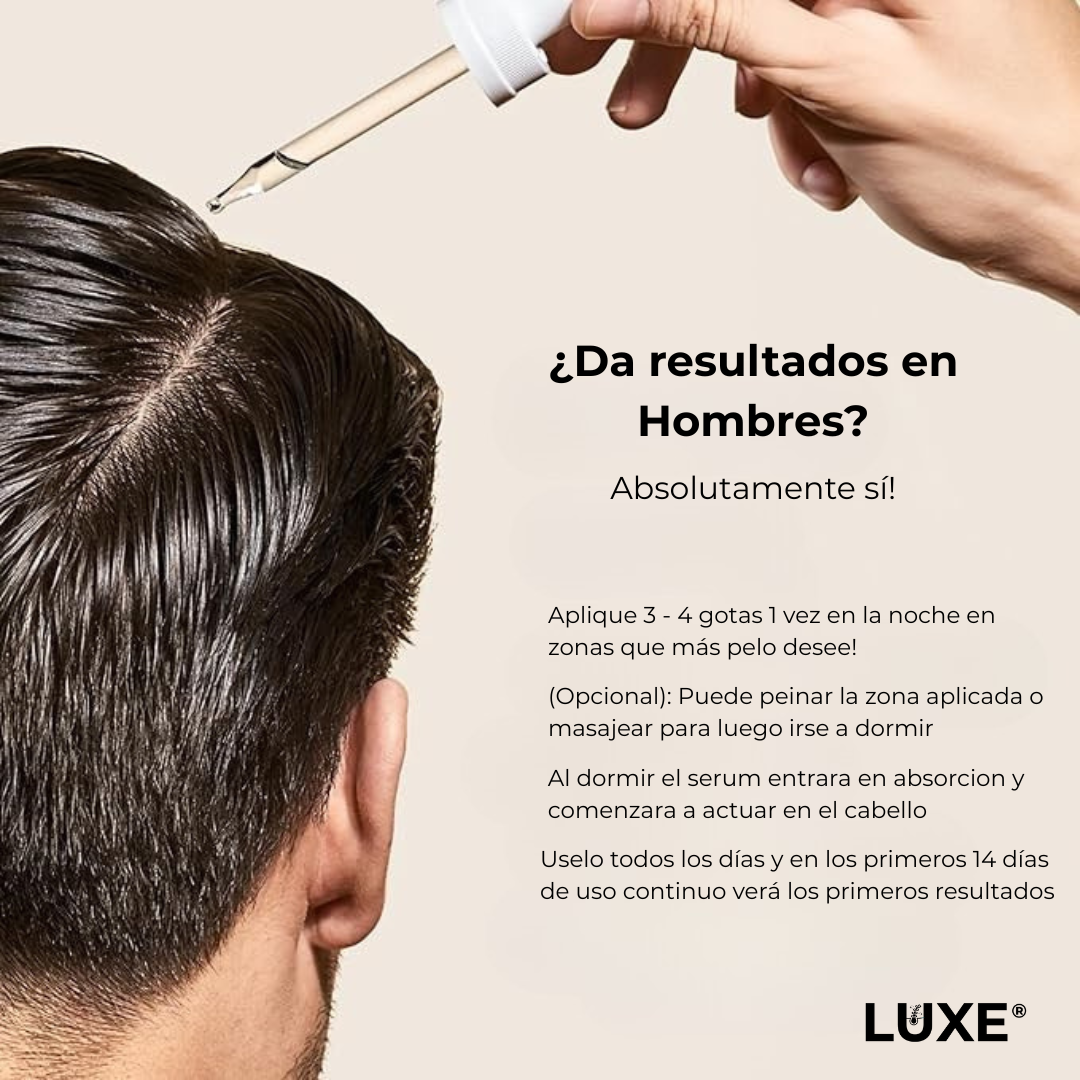 Suero de Crecimiento Capilar Luxe® Resultados en 14 días