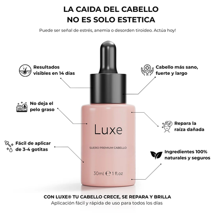Suero de Crecimiento Capilar Luxe® Resultados en 14 días