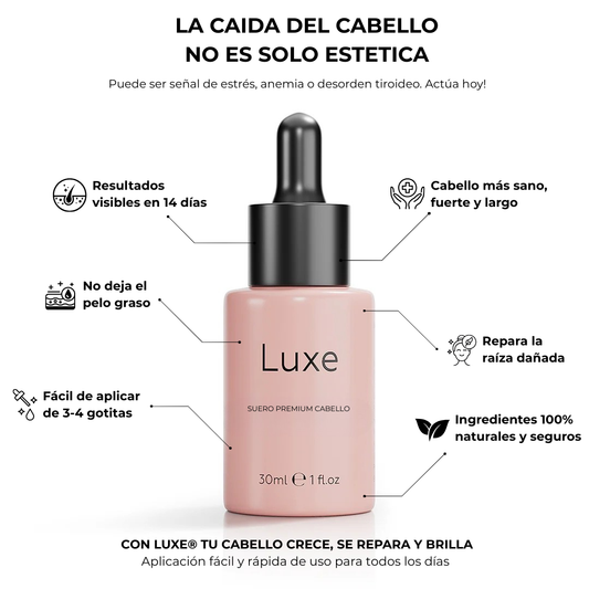 Suero de Crecimiento Capilar Luxe® Resultados en 14 días